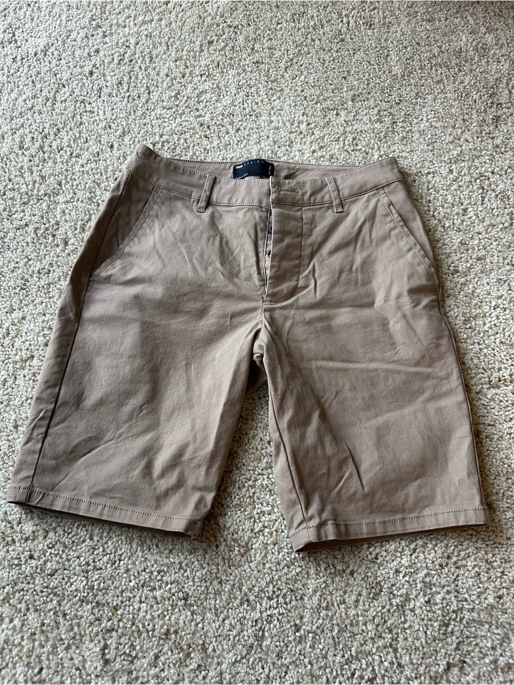Men's ASOS Tan Cotton Chino Shorts
